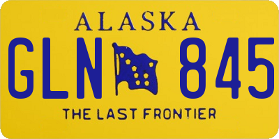 AK license plate GLN845