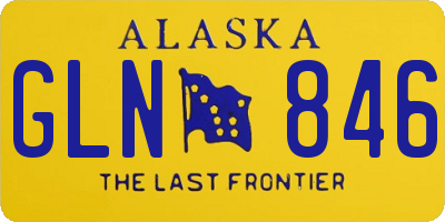 AK license plate GLN846