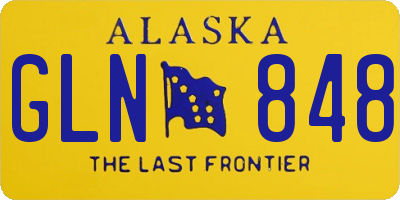 AK license plate GLN848