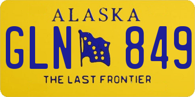 AK license plate GLN849