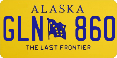 AK license plate GLN860