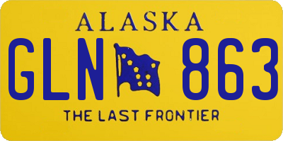 AK license plate GLN863
