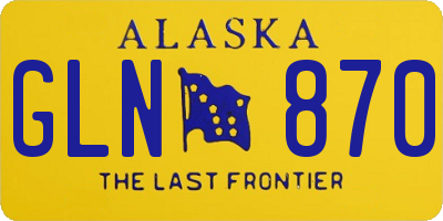 AK license plate GLN870