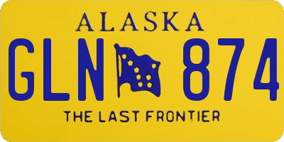 AK license plate GLN874