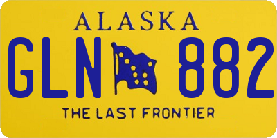 AK license plate GLN882