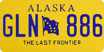 AK license plate GLN886