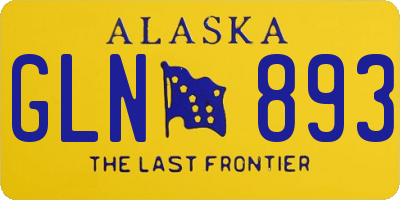 AK license plate GLN893