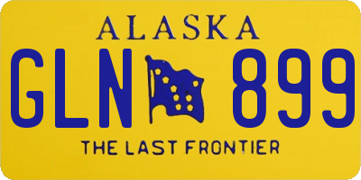 AK license plate GLN899