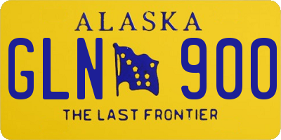 AK license plate GLN900