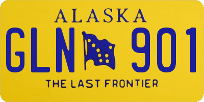 AK license plate GLN901