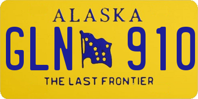 AK license plate GLN910