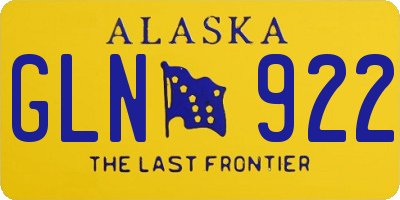AK license plate GLN922