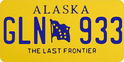 AK license plate GLN933