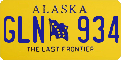 AK license plate GLN934