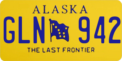 AK license plate GLN942