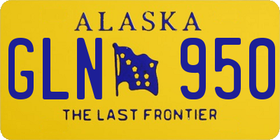 AK license plate GLN950
