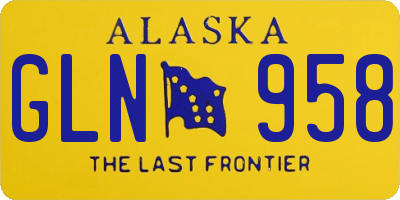 AK license plate GLN958