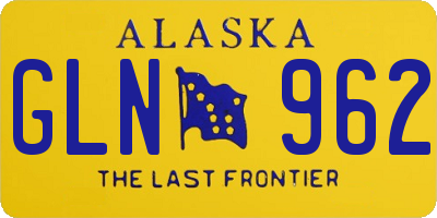 AK license plate GLN962