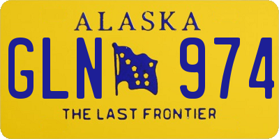 AK license plate GLN974