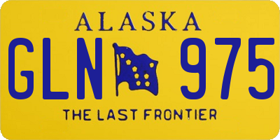 AK license plate GLN975
