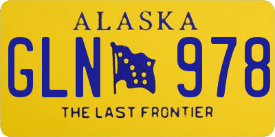 AK license plate GLN978