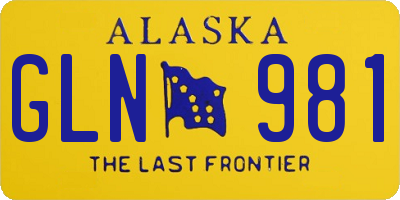 AK license plate GLN981