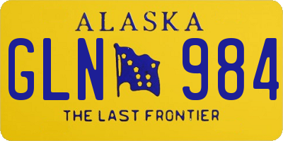 AK license plate GLN984