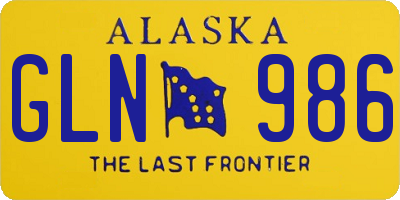 AK license plate GLN986