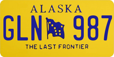 AK license plate GLN987