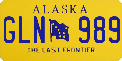 AK license plate GLN989