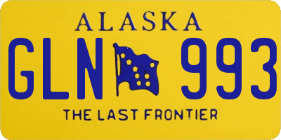 AK license plate GLN993