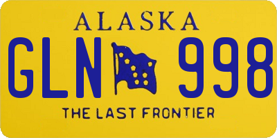 AK license plate GLN998