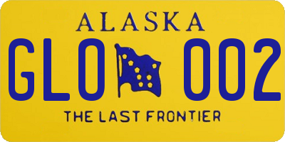 AK license plate GLO002