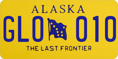 AK license plate GLO010