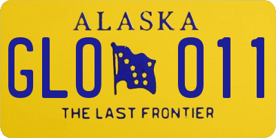 AK license plate GLO011