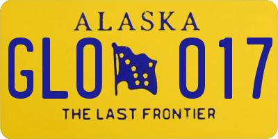 AK license plate GLO017