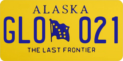 AK license plate GLO021