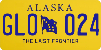 AK license plate GLO024