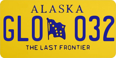 AK license plate GLO032