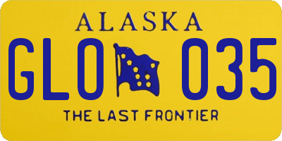 AK license plate GLO035