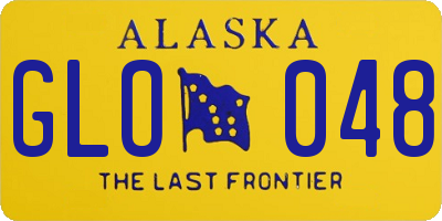 AK license plate GLO048