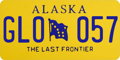 AK license plate GLO057