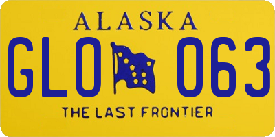 AK license plate GLO063