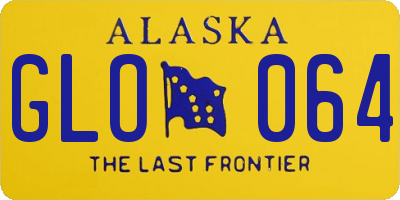 AK license plate GLO064