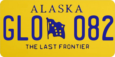 AK license plate GLO082
