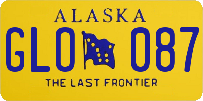 AK license plate GLO087
