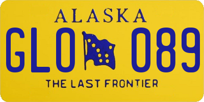 AK license plate GLO089
