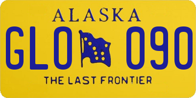 AK license plate GLO090