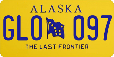 AK license plate GLO097