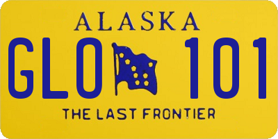 AK license plate GLO101
